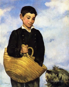  Hund Galerie - Boy mit hund Realismus Impressionismus Edouard Manet